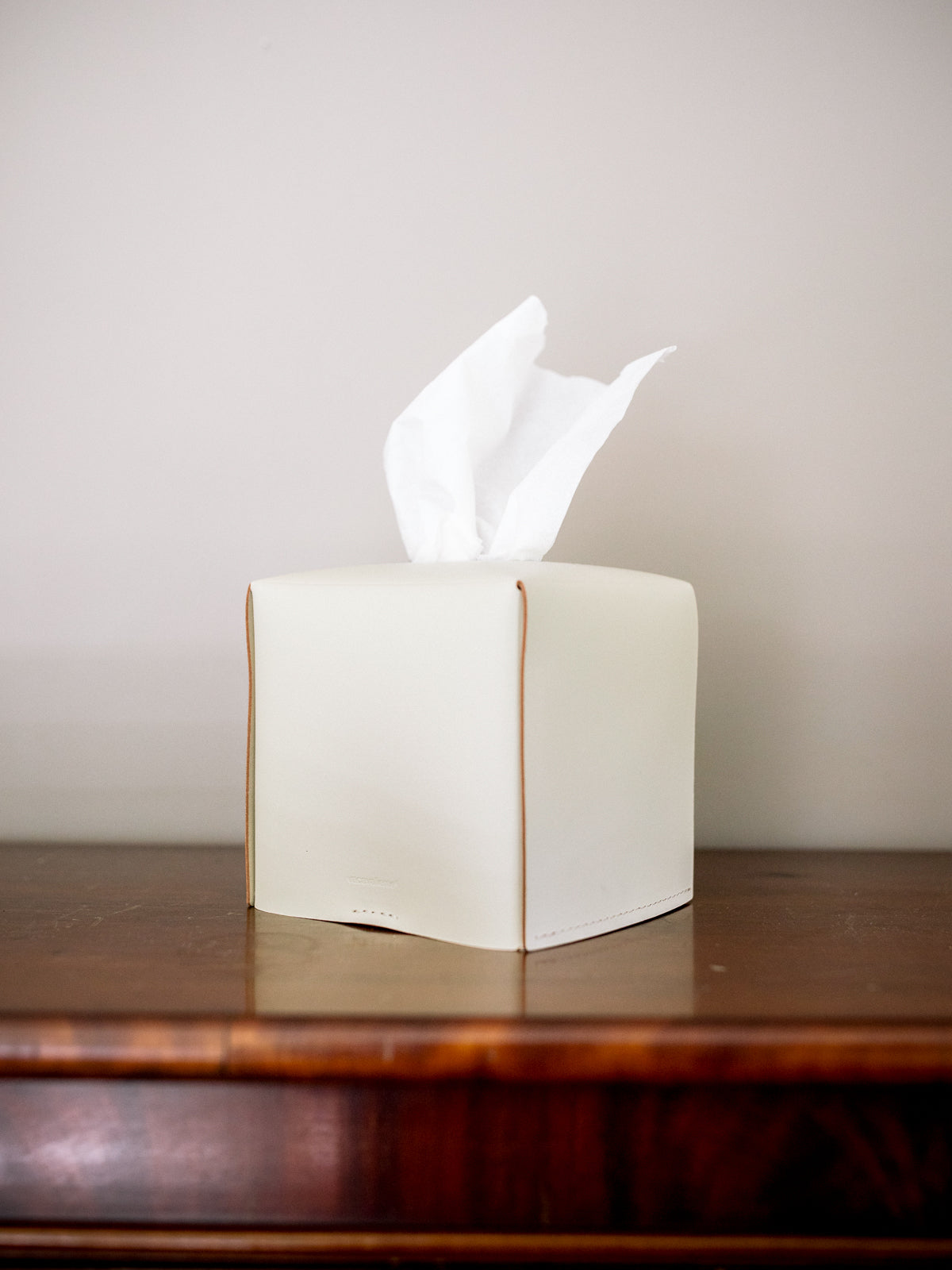 Recycled Leather Tissue Box