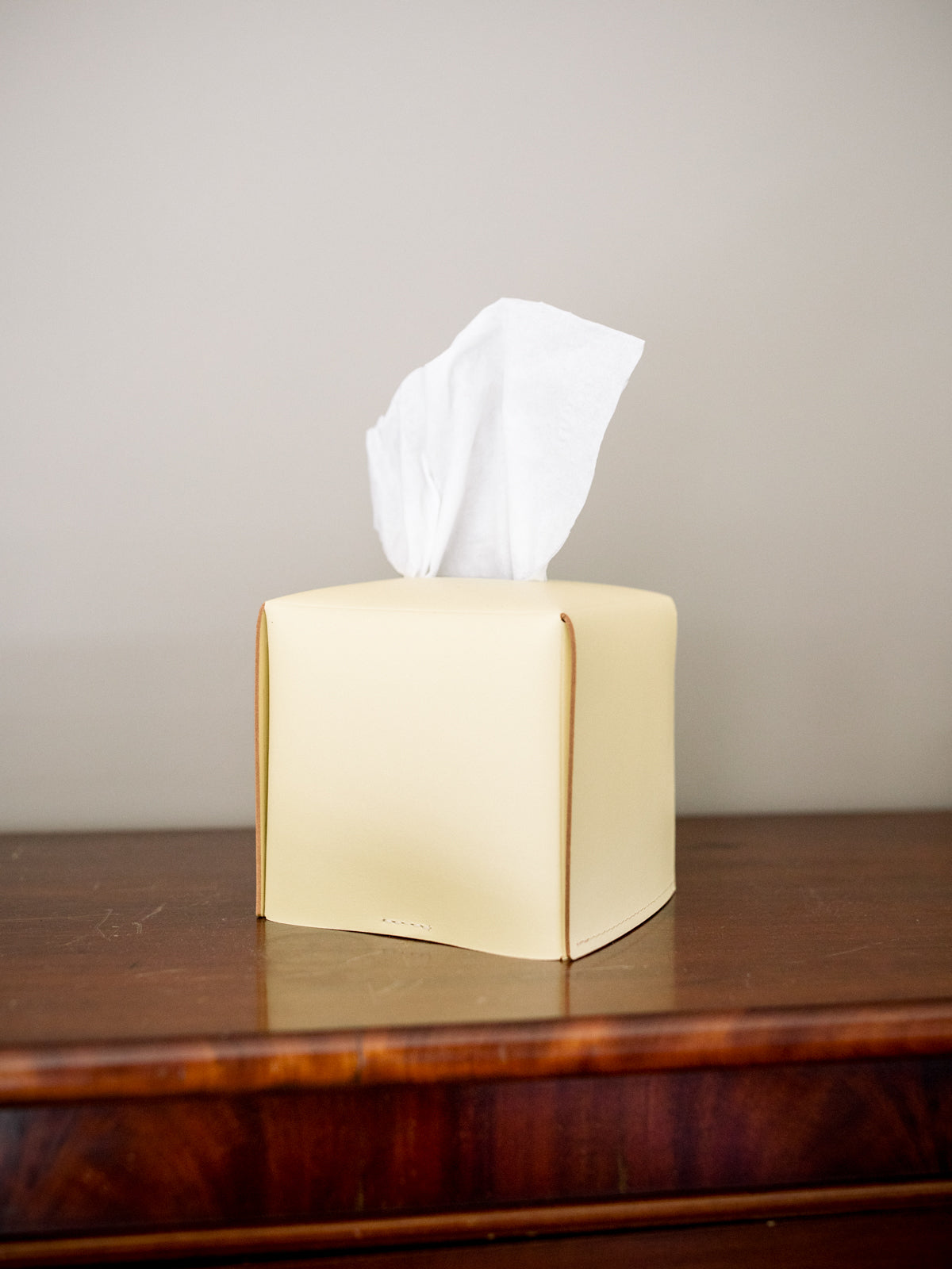 Recycled Leather Tissue Box