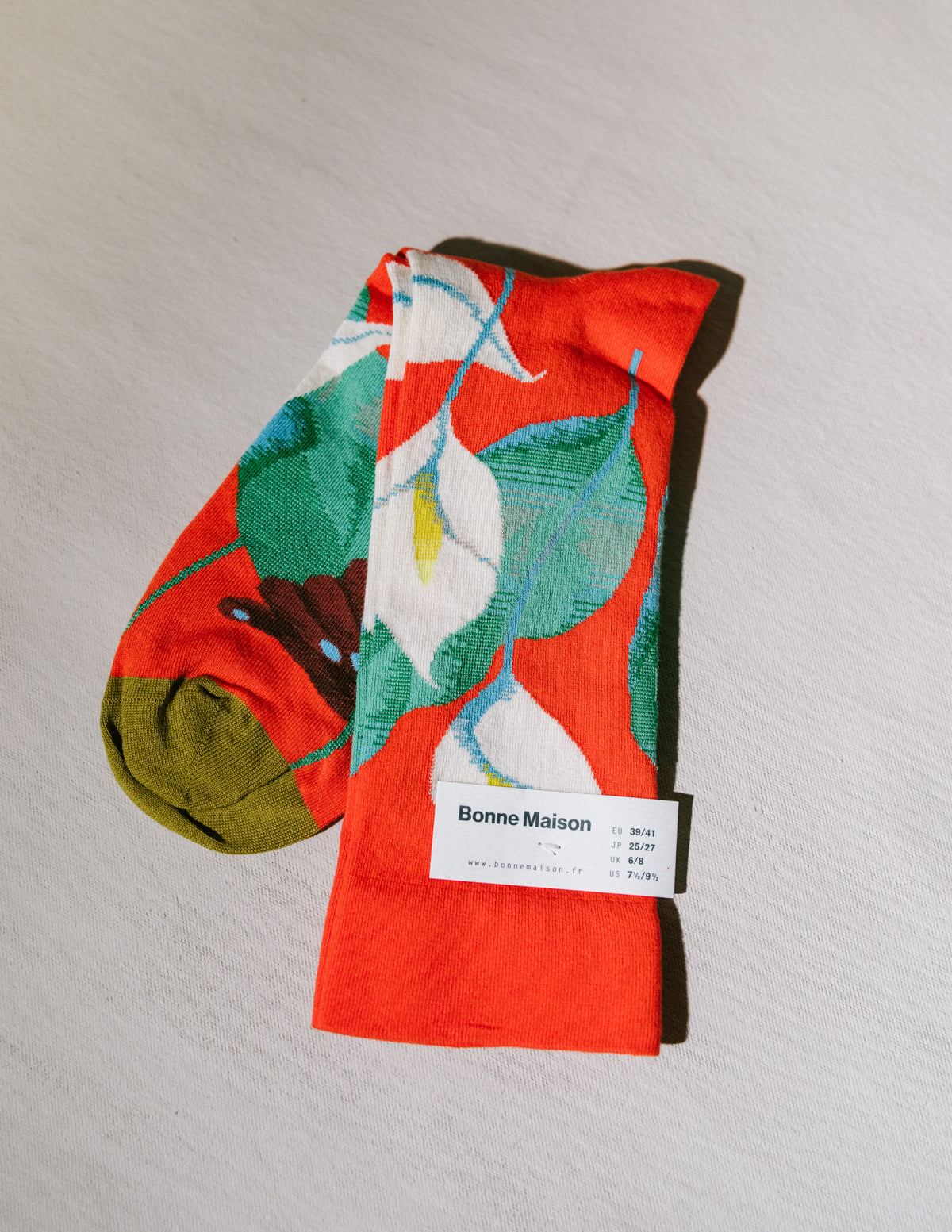 Calla Lily Socks by Bonne Maison