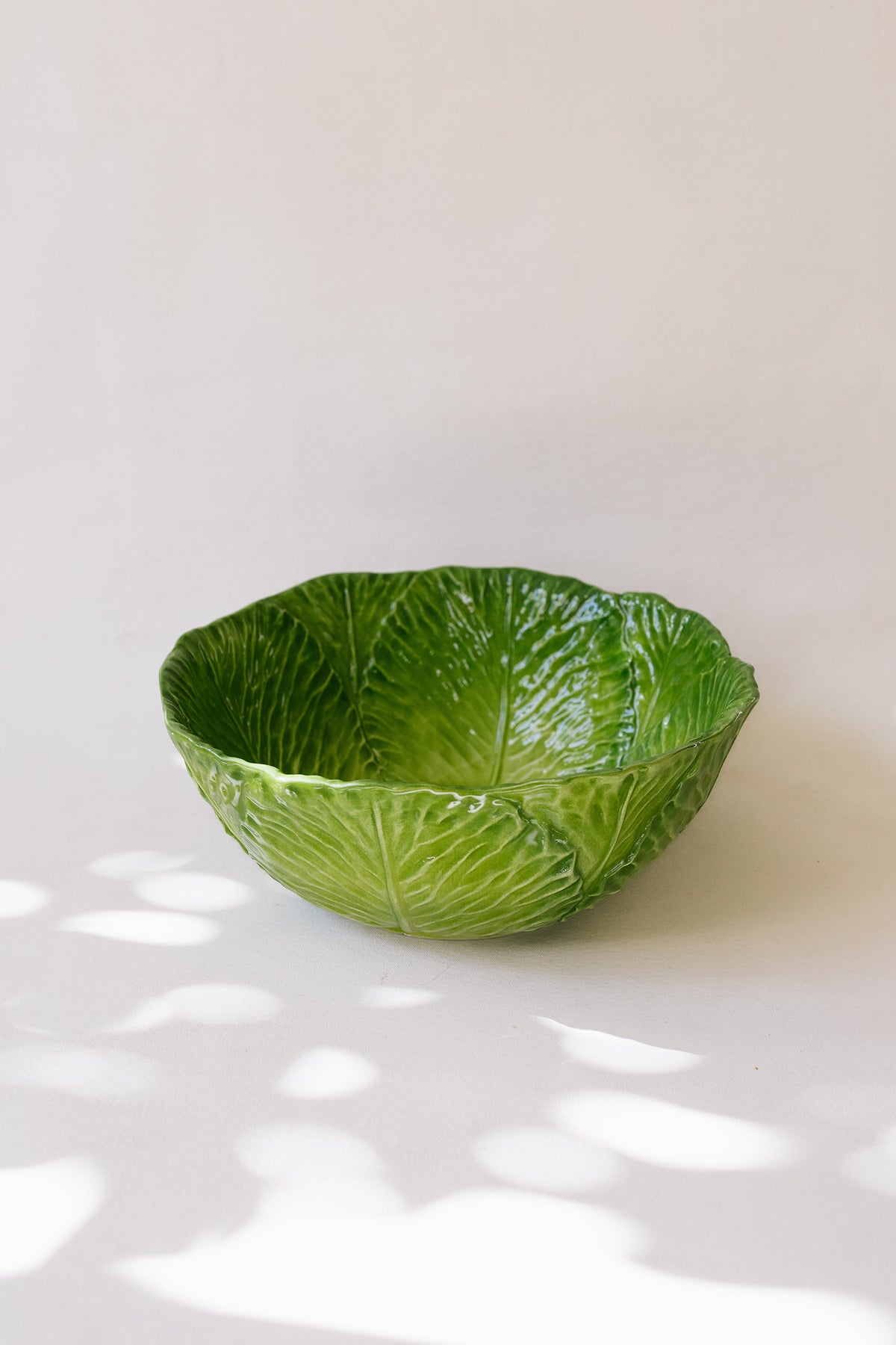 Majolica Cabbageware Salad Bowl