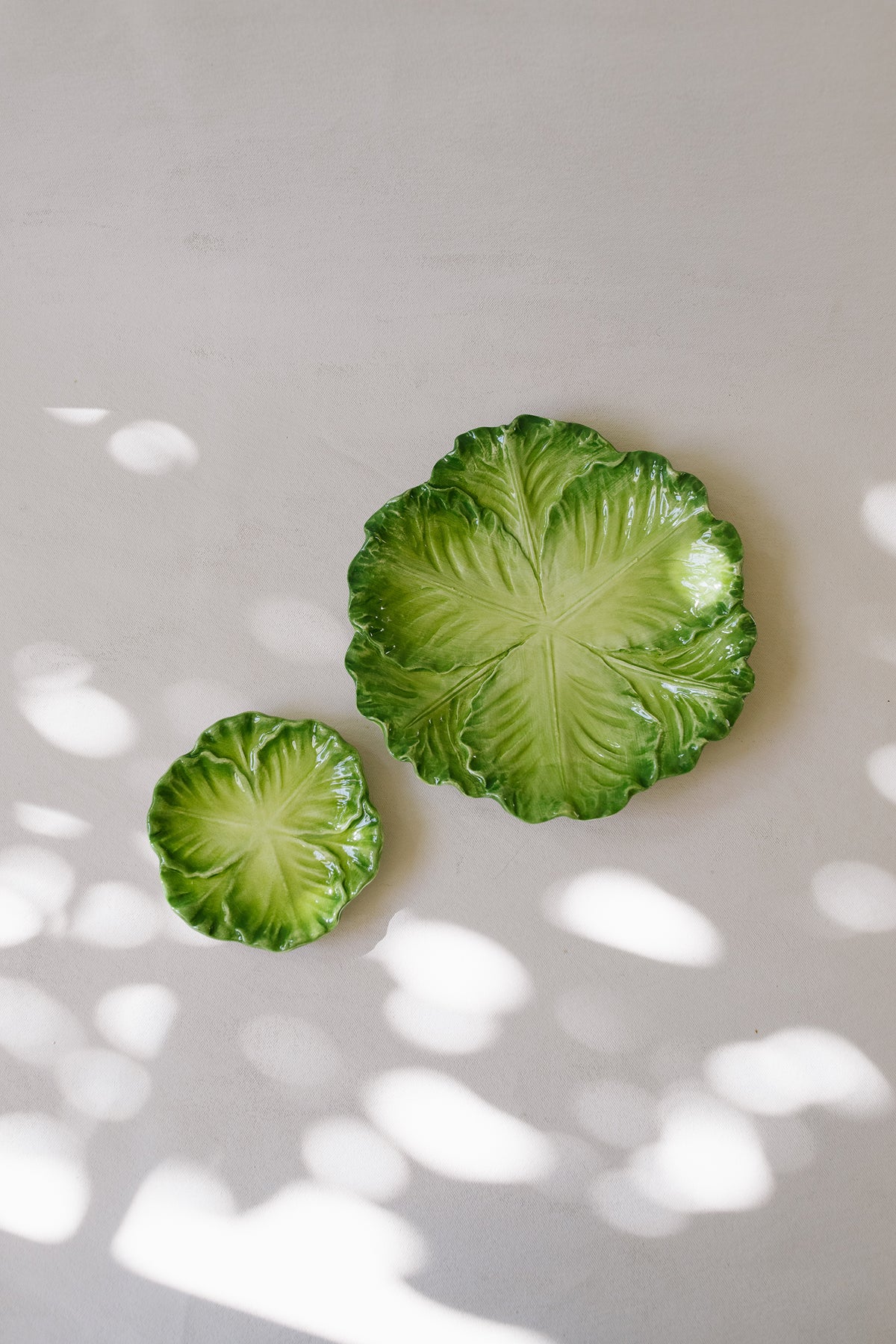 Majolica Cabbageware Dessert Plate