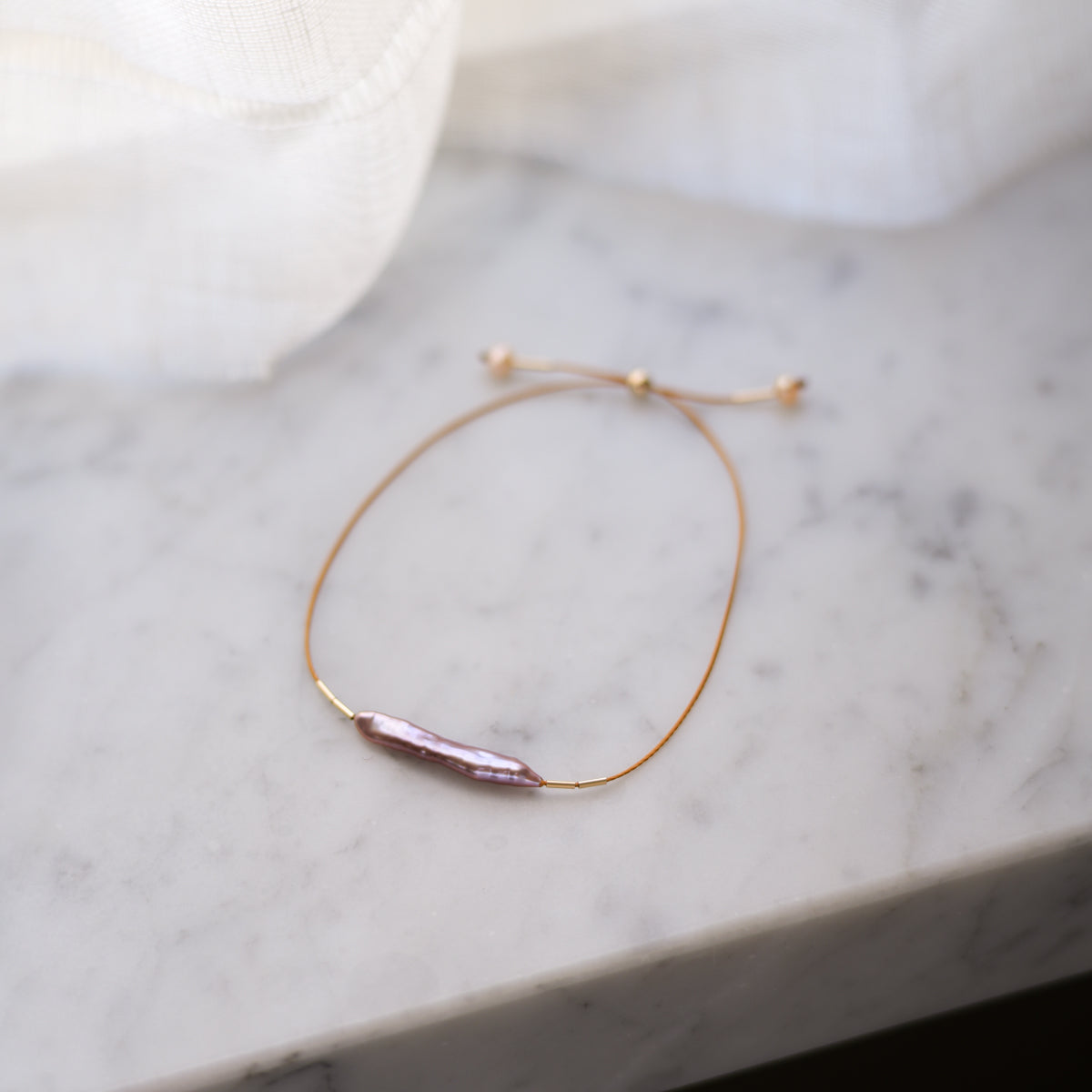 Lavender Finger Pearl Bracelet