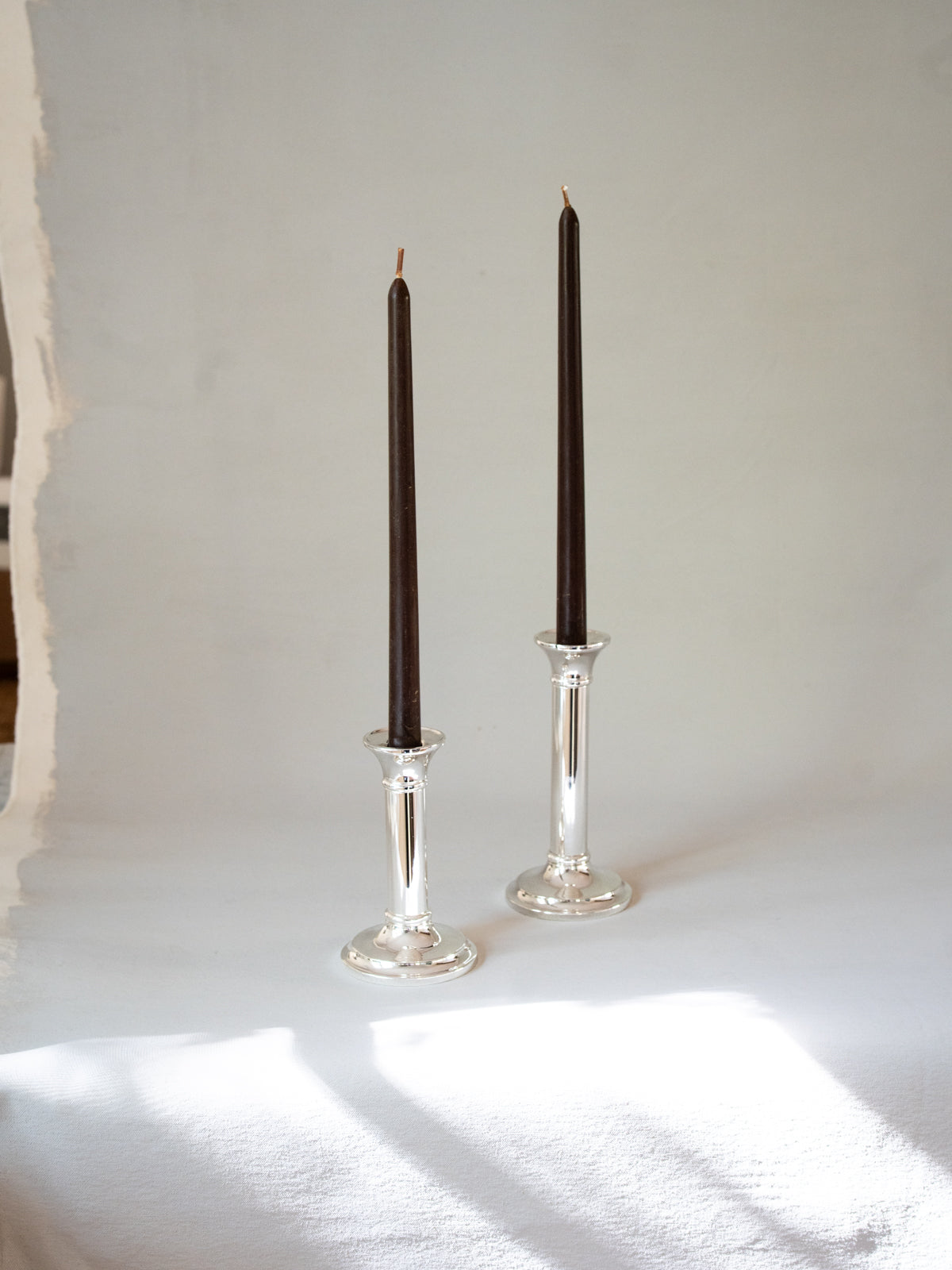 Silver Column Candlestick