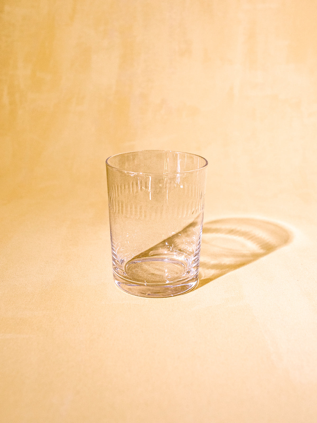 Crystal Large Tumbler Glasses with Spears design, Set of 4
