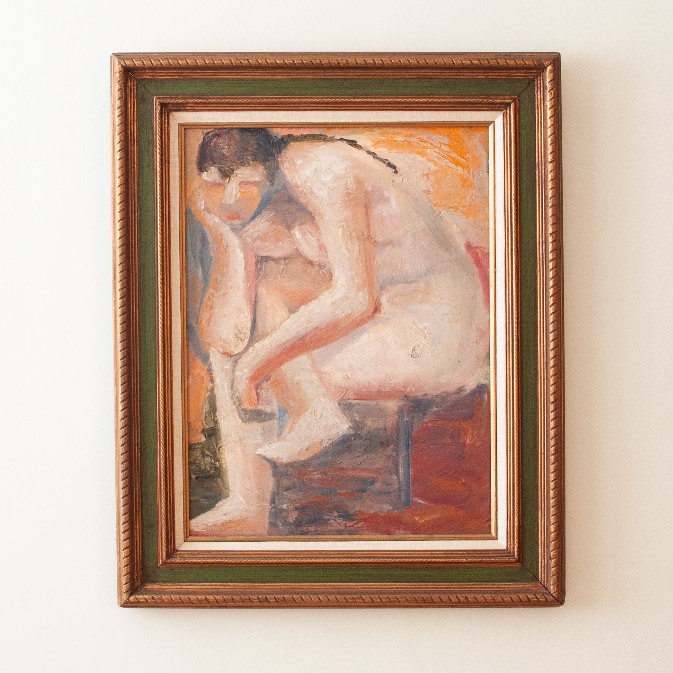 Vintage figural painting
