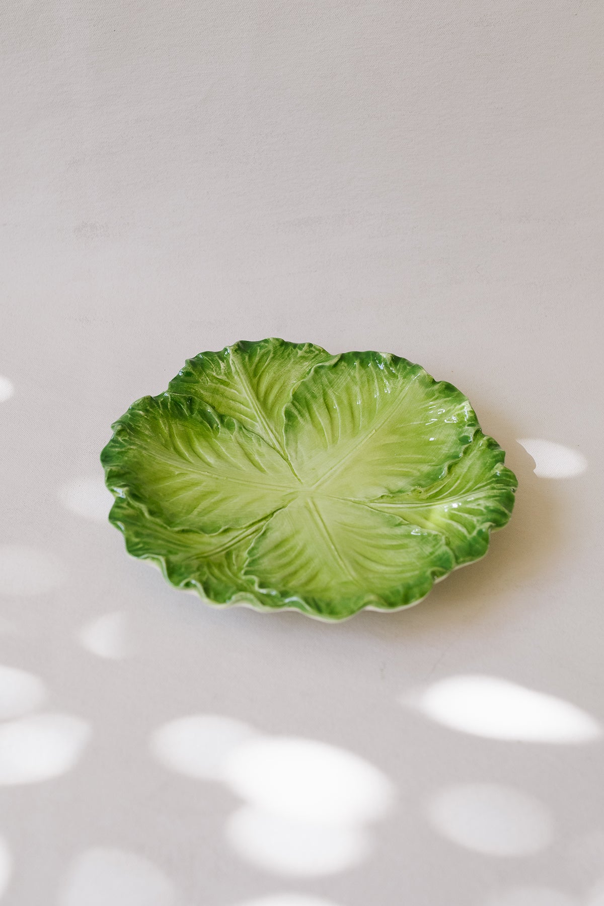 Majolica Cabbageware Dessert Plate