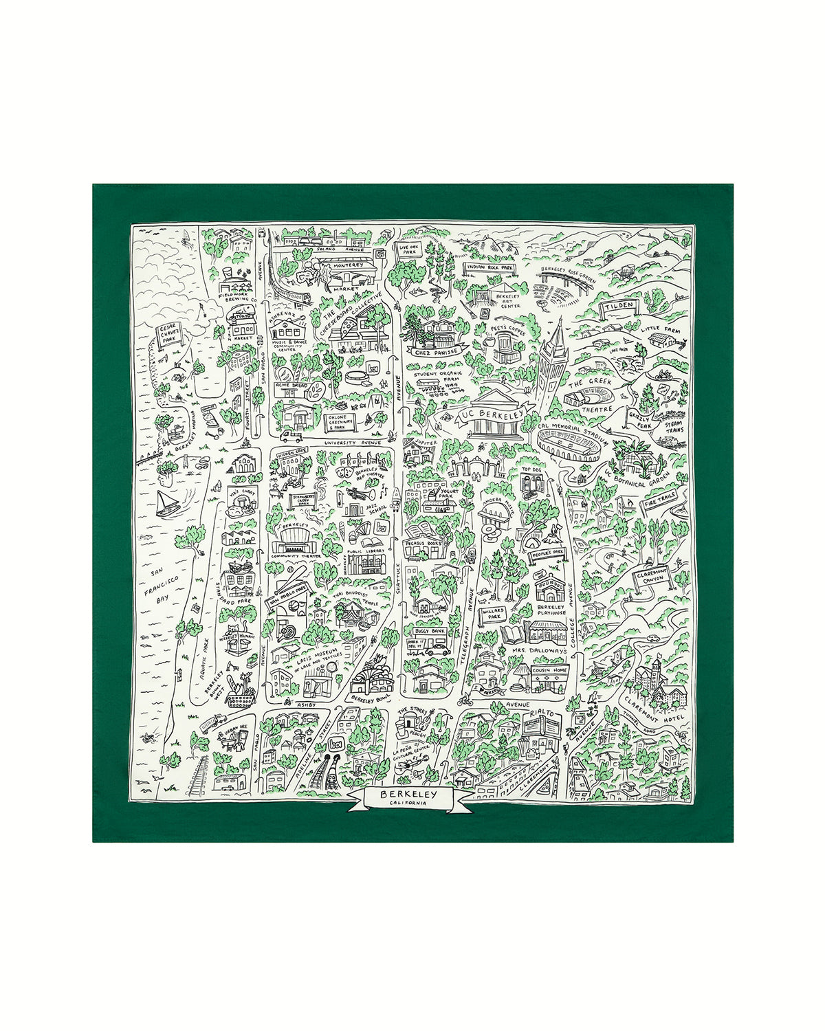 Berkeley Map Bandana
