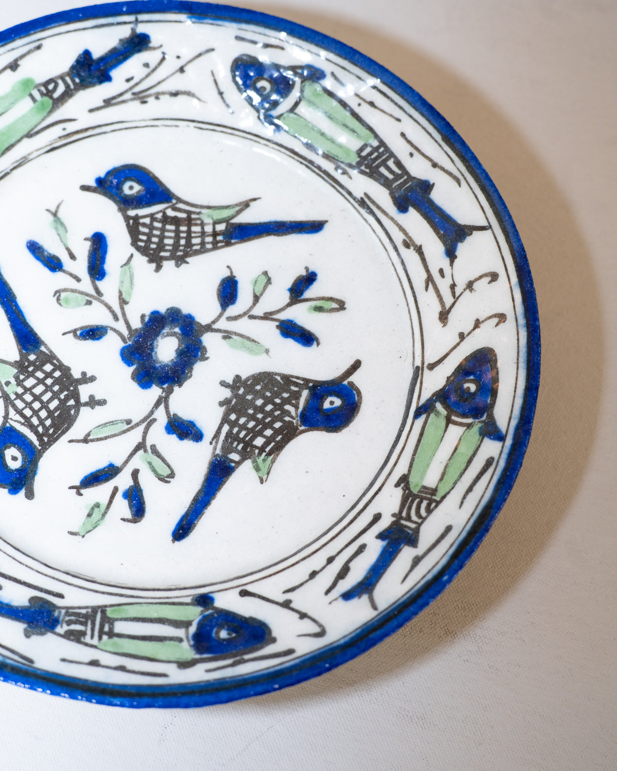 Vintage fish and bird plate